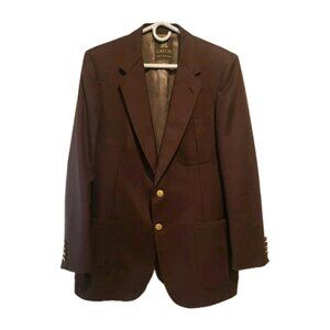 Vintage Lanvin Brown Wool Blend Blazer Mort Wallin Mens 42 R USA Made Luxury
